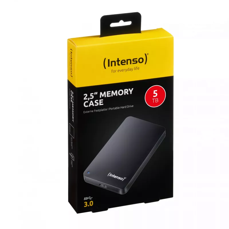Disco rigido esterno Intenso 5 TB USB 3.2 2,5 pollici Memory Case