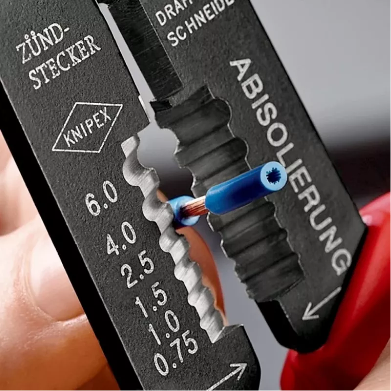 Knipex 97 21 215 B utensile crimpatrice nero, blu, rosso