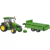 Modello trattore BRUDER John Deere 5115 M con rimorchio ribaltabile