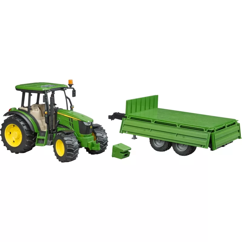 Modello trattore BRUDER John Deere 5115 M con rimorchio ribaltabile