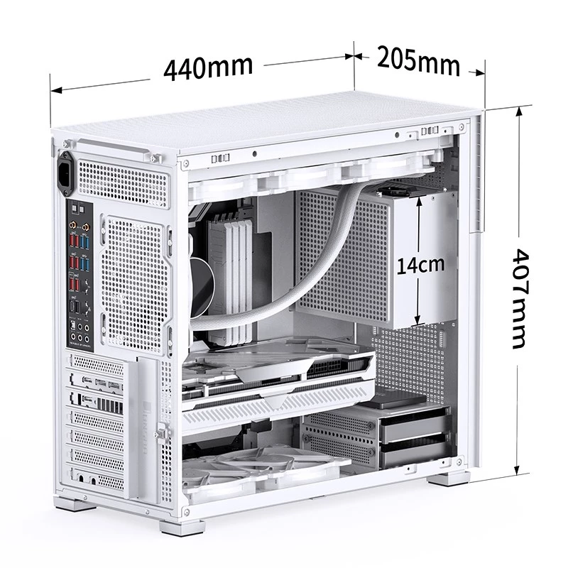 Case per PC Jonsbo D41 MESH Midi Tower bianco