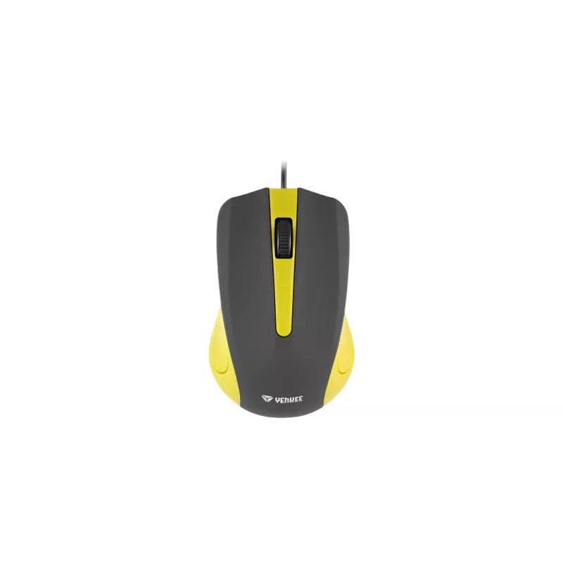 Mouse USB con cavo, 3 tasti, superficie gommata