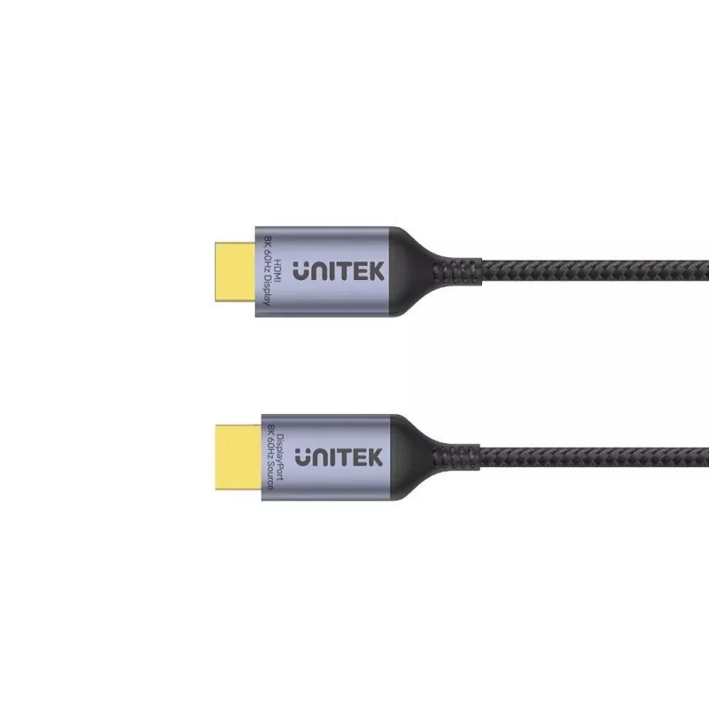 UNITEK CAVO DISPLAYPORT 1.4 A HDMI 2.1, 8K, 1,8 M