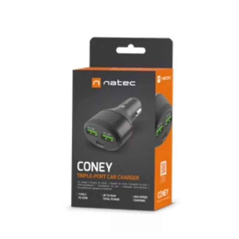 Caricabatterie da auto NATEC Coney NUC-1981 ricarica rapida universale 12-24V