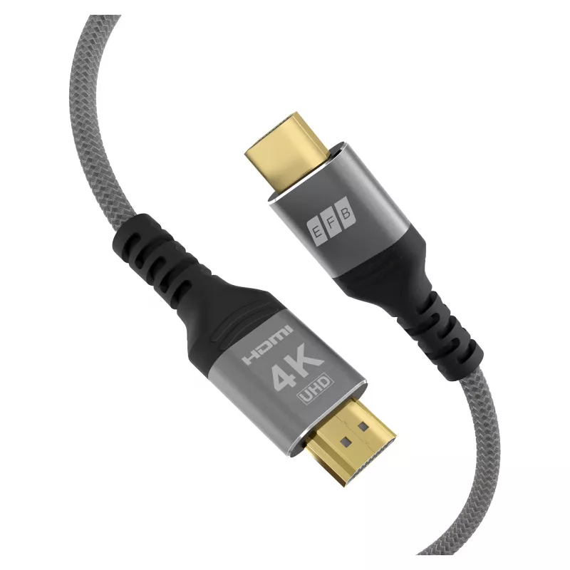 EFB Elektronik Cavo HDMI High-Speed con Ethernet 4K60Hz grigio - Cavo - Digitale/Display/Video (HDMI-20-00003)