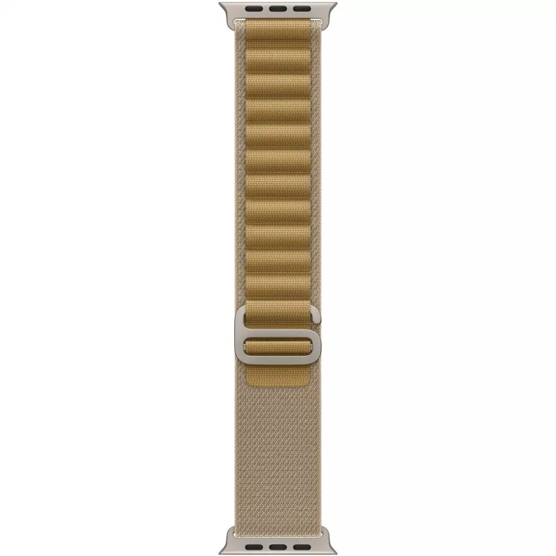 Cinturino Apple 49 mm Alpine Loop marrone piccolo finitura titanio naturale