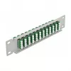 Patch panel fibra ottica DeLOCK 10 pollici 12 porte LC quad verde 1U grigio