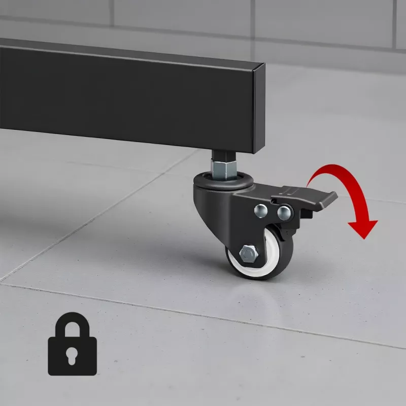 Supporto / carrello TV Maclean, ripiano per camera, su ruote, 37-70, carico max 45 kg / ripiano 5 kg, VESA max 600x400, MC-113 B