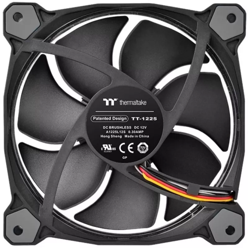 Thermaltake Riing 12 LED RGB Sync Edition CL-F071-PL12SW-A ventola per case da 120 mm, 3 pezzi, fino a 1500 giri/min, nero