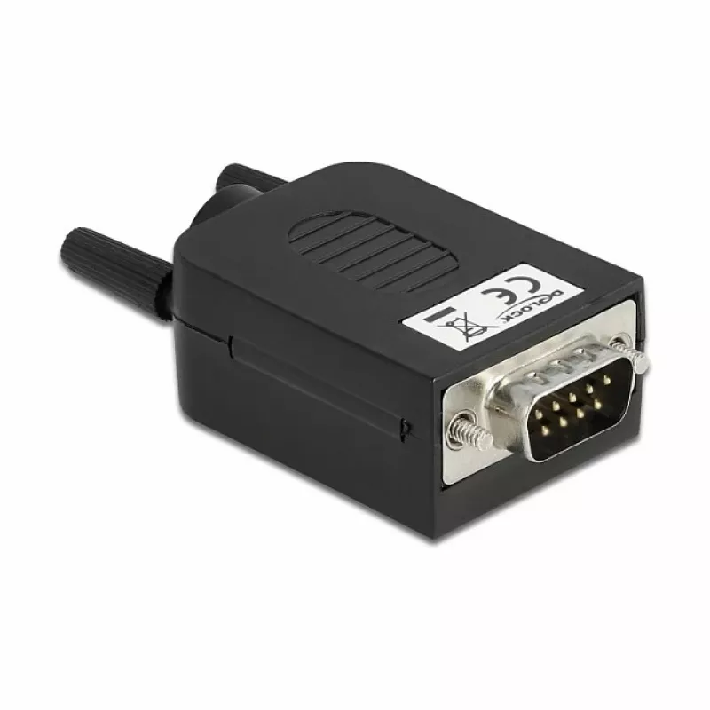 Connettore per cavi DeLOCK 66232 Sub-D 9 morsettiera a 10 poli nero