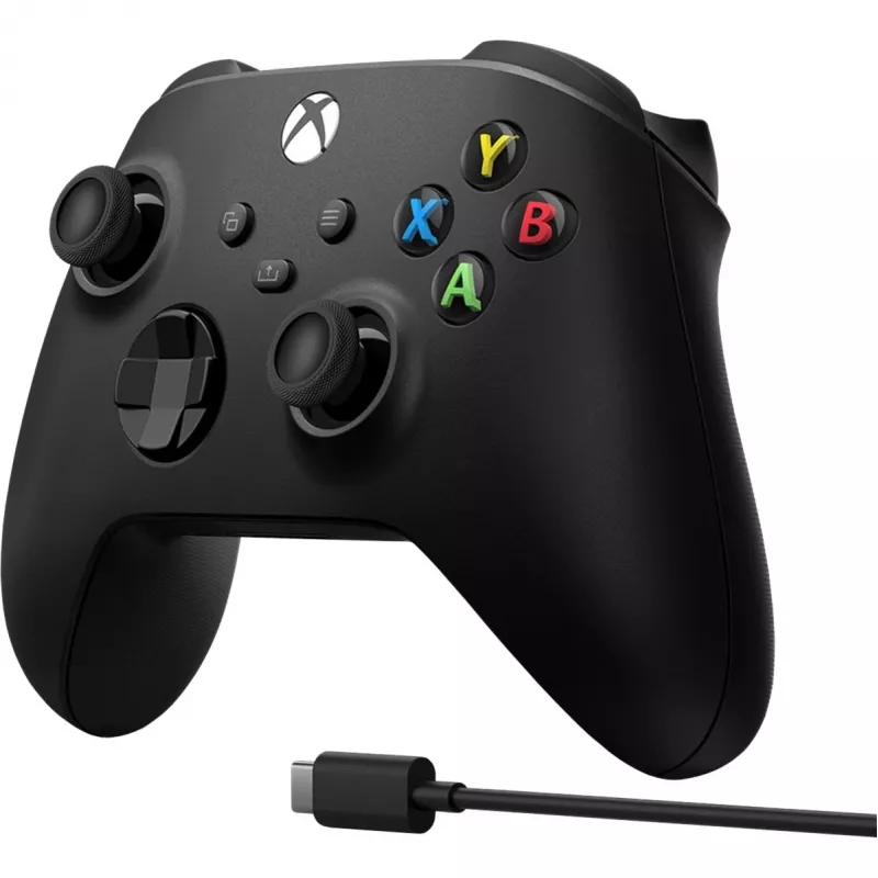 Microsoft Xbox Wireless Controller + cavo USB-C nero gamepad analogico / digitale PC, Xbox One, Xbox One S, Xbox One X, Xbox Series S, Xbox Series X