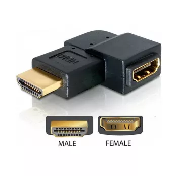 Adattatore HDMI maschio a femmina 90° a sinistra DeLOCK 65077