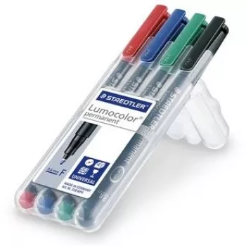 Pennarello indelebile punta fine Staedtler Lumocolor 318 WP4