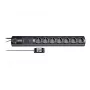 brennenstuhl Primera-Tec Comfort Switch Plus - protezione da sovratensione - corrente alternata 250 V - 3500 Watt - prese di uscita: 7 - 2,0m - Germania - nero