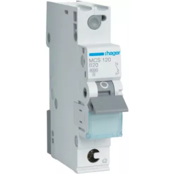 Hager MCS120 interruttore automatico tipo C 1 polo 1 unità modulare (MCS120)