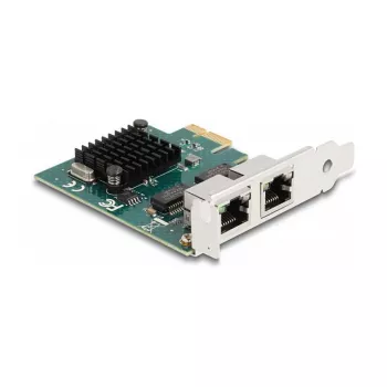 Scheda DeLOCK PCI Express x1 2 x RJ45 Gigabit LAN BCM grigio
