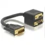 Adattatore DVI DeLOCK 65052 DVI29 maschio a DVI29 + VGA femmina 0,2 m