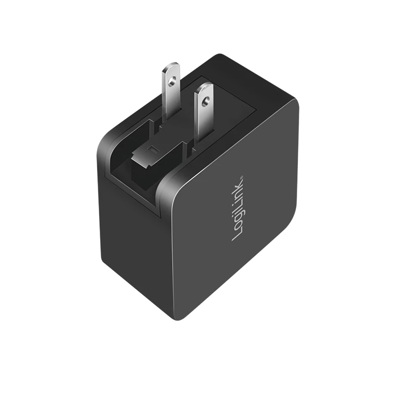 Caricabatterie da viaggio LogiLink PA0302 universale nero ricarica rapida AC