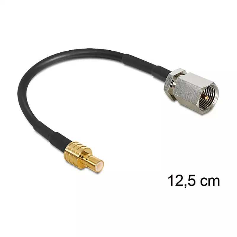 Cavo coassiale DeLOCK 88473 0,125m FME SMB oro nero
