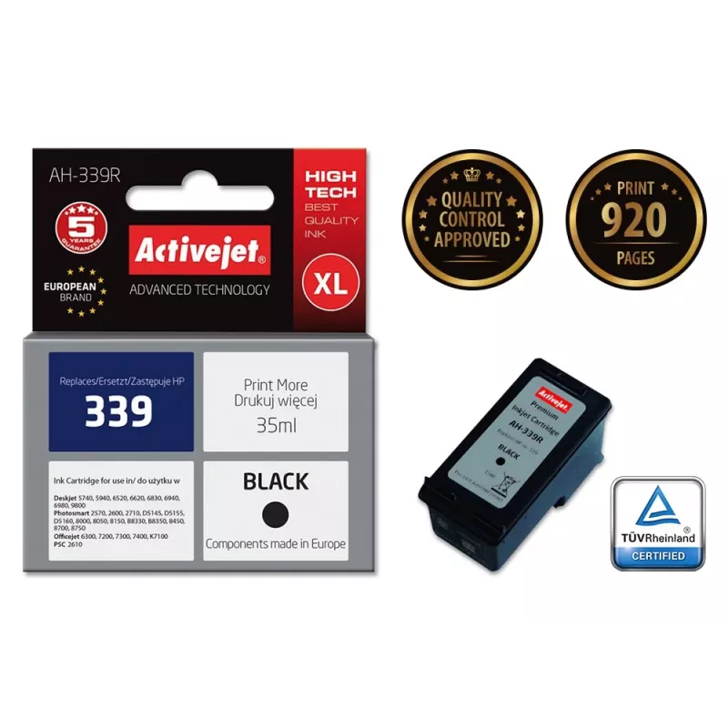 Cartuccia d'inchiostro Activejet AH-339R (sostituto per HP 339 C8767EE; Premium; 35 ml; nero)