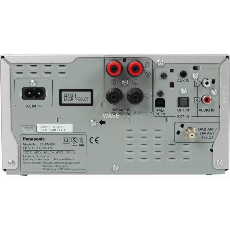 Sistema audio compatto per la casa Panasonic SC-PMX94EG-S