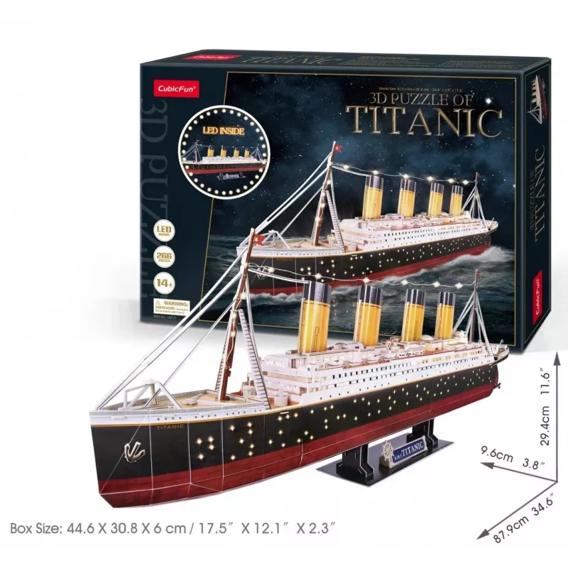 Puzzle 3D CubicFun Titanic LED