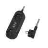 Prolunga elettrica LogiLink LPS262U 1,5 m 2 prese AC interno nero