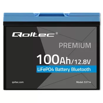 Batteria LiFePO4 QOLTEC 12,8 V 100 Ah con Bluetooth — 12,8 V 100 Ah