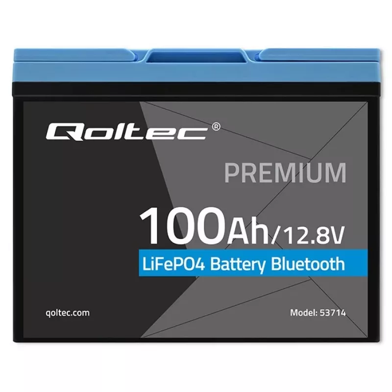 Batteria LiFePO4 QOLTEC 12,8 V 100 Ah con Bluetooth — 12,8 V 100 Ah
