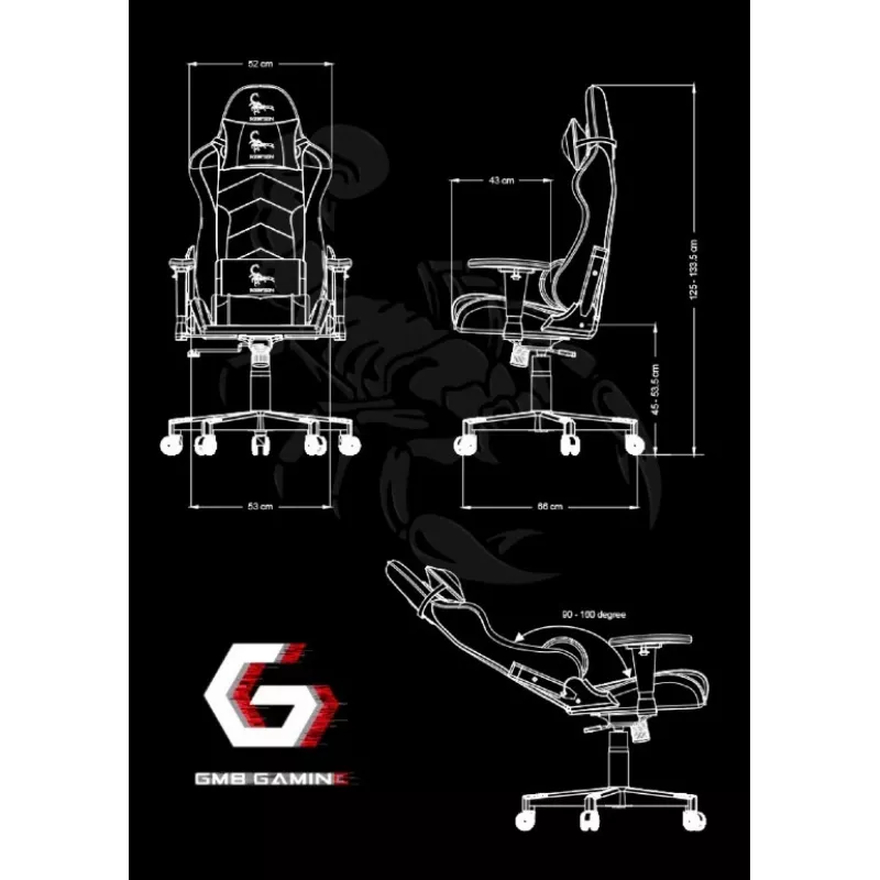 Sedia da gaming per PC Gembird GC-SCORPION-05X