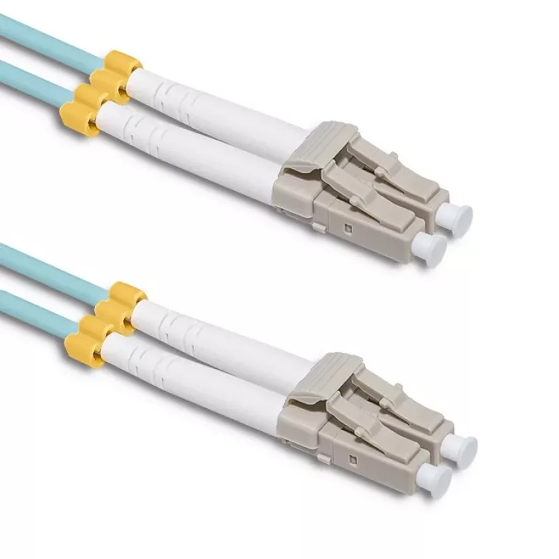 Qoltec - Cavo patch - LC/UPC Multimode (M) a LC/UPC Multimode (M) - 1 m - Fibra ottica - Duplex - 50/125 micrometri - OM3 - senza alogeni