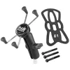 Supporto per telefono RAM Mounts X-Grip Large con morsetto manubrio moto nero