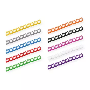 Set di marcatori per cavi VALUE per cavi patch, 5–6,5 mm, 10 × 10 pezzi, multicolore