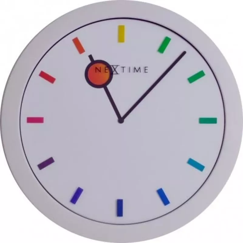 NeXtime orologio 3048 Color Change, Ø28 cm, da parete, bianco/multicolore