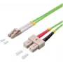 LogiLink - cavo patch - LC/UPC multimodale (M) a SC/UPC multimodale (M) - 1 m - fibra ottica - duplex - 50/125 µm - OM5 - verde chiaro