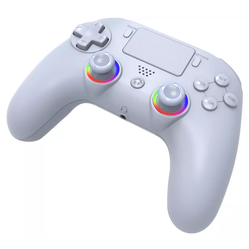 Controller LED wireless SUBSONIC SA5639-2 — per PS4 e PC, bianco, connessione wireless
