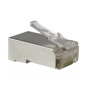 Connettore RJ45 A-LAN WT003, colore alluminio, 2 g, per terminazioni di cavi di rete