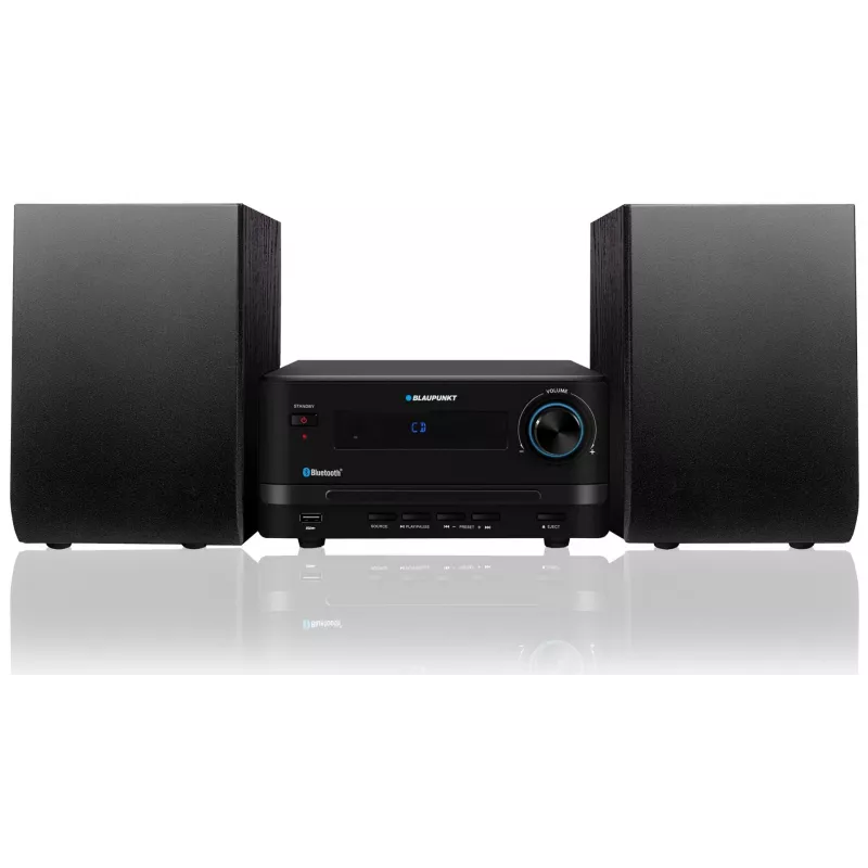 Microsistema audio home BLAUPUNKT MS14BT — lettore CD/MP3, Bluetooth, USB, FM RDS, 15 W RMS, nero