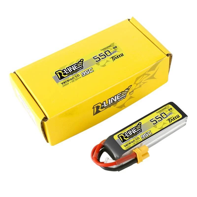 Batteria Tattu R-Line 550mAh 7,4V 95C 2S1P XT30