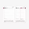 Agenda calendario per pianificazione 2026 A5 bordeaux