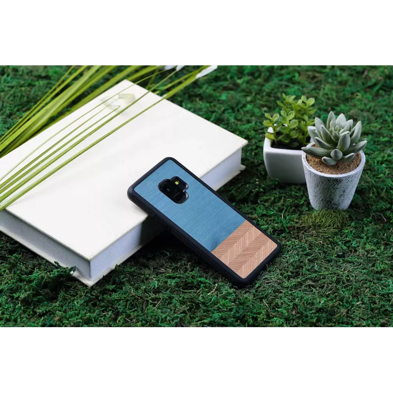 Custodia per smartphone man and wood per Samsung Galaxy S9 Denim nero