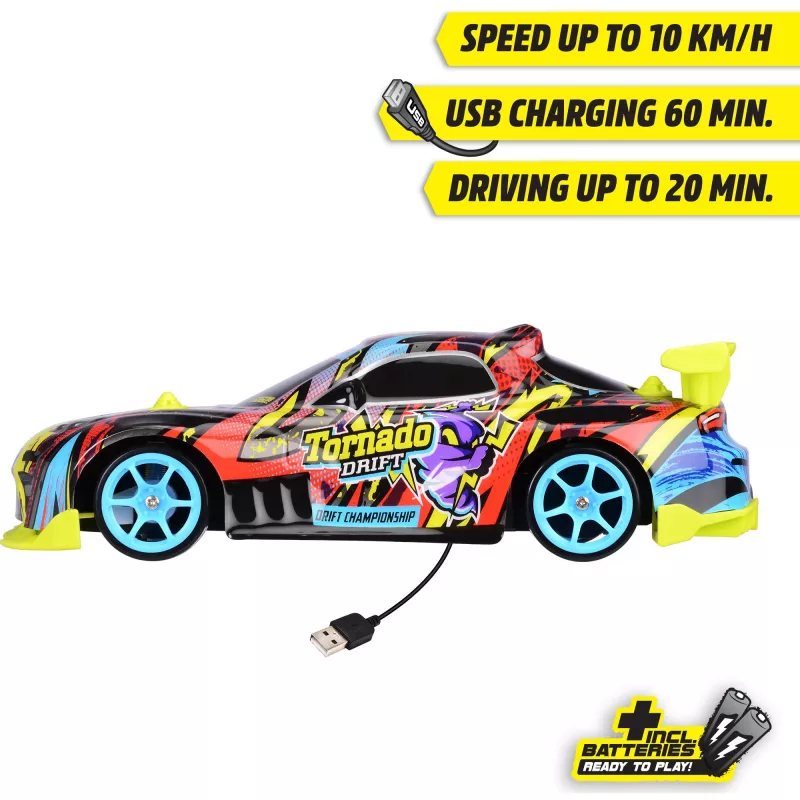 Auto RC Dickie Tornado Drift RTR 2,4 GHz – auto drift montata pronta all'uso