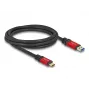 Cavo USB DeLOCK 80618 10 Gbit/s Type-A a Type-C 2 m rosso metallo
