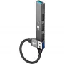 Hub USB Goobay 74456 Type-A 5000 Mbit/s grigio chiaro