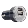 Caricabatterie da auto Gembird EG-U2C2A-CAR-02, ingresso 12–24V, uscita 5V/2,1A, 2× USB 2.0, nero