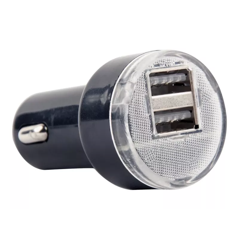 Caricabatterie da auto Gembird EG-U2C2A-CAR-02, ingresso 12–24V, uscita 5V/2,1A, 2× USB 2.0, nero