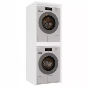 top e shop POLA TWIN armadio per lavanderia per lavatrice e asciugatrice – bianco