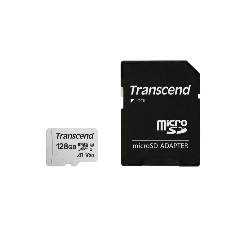 Memoria flash Transcend 128 GB MicroSDXC SD300S con adattatore