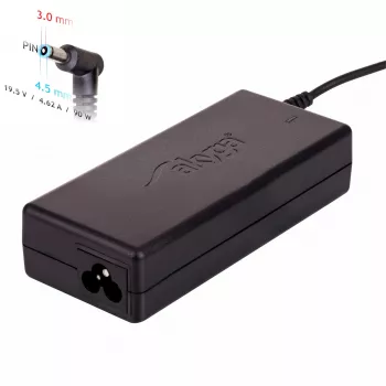 Alimentatore per laptop Akyga AK-ND-26 per HP, 90 W, 19,5 V, 4,62 A, 4,5 x 3,0 mm + pin