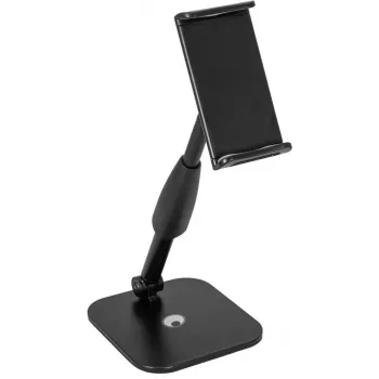 Supporto pieghevole regolabile in altezza per smartphone e tablet Omnitronic HTS-2 – supporto portatile regolabile in altezza